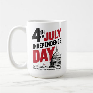 4th of July 250th Anniversary Independence Day Kaffemugg