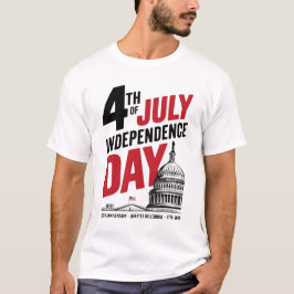 4th of July 250th Anniversary Independence Day T Shirt