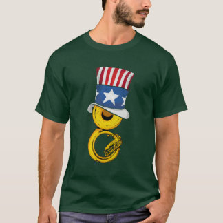 4th Of July America Men Marching Band Sousaphone f T Shirt