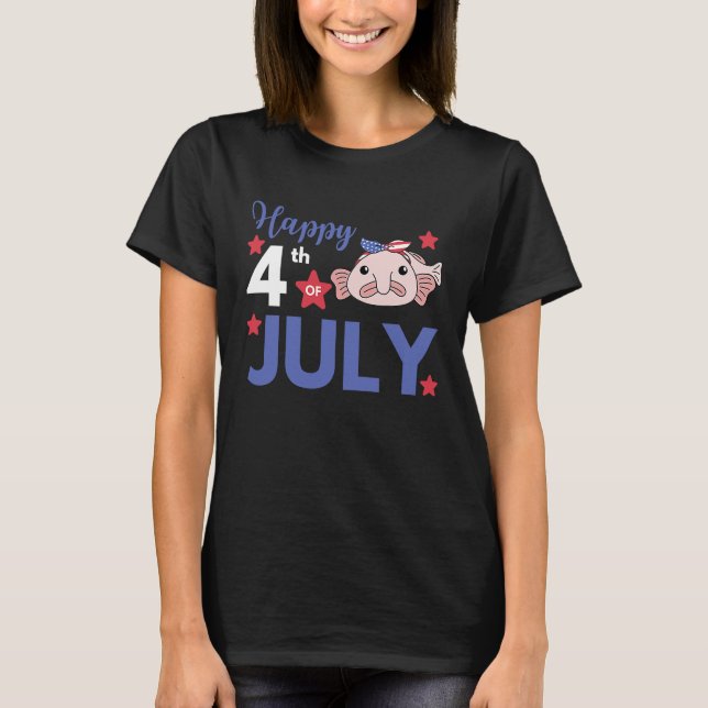 4th Of July American Blobfish For Kids Cute Usa Bl T Shirt (Framsida)