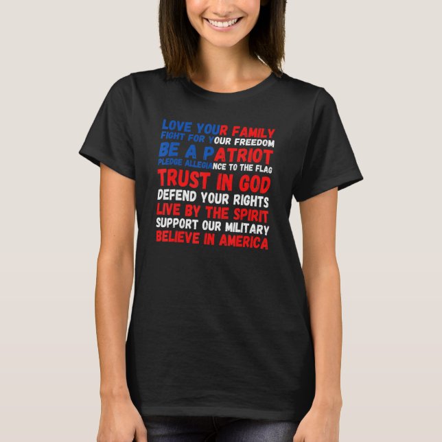 4th of July American Flag Patriotic 1776 T Shirt (Framsida)