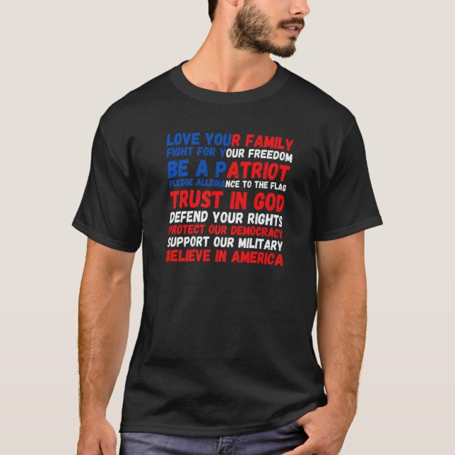 4th of July American Flag Patriotic 1776   T Shirt (Framsida)