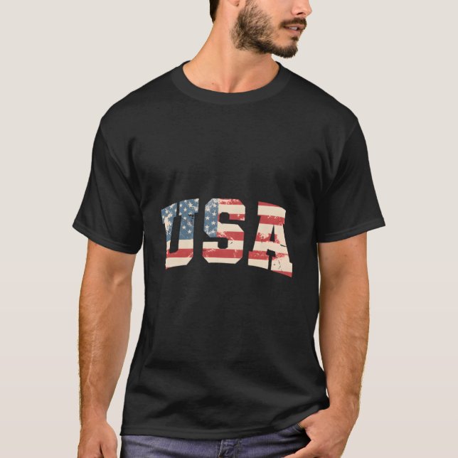 4Th Of July American Flag Usa Patriotic American U T Shirt (Framsida)