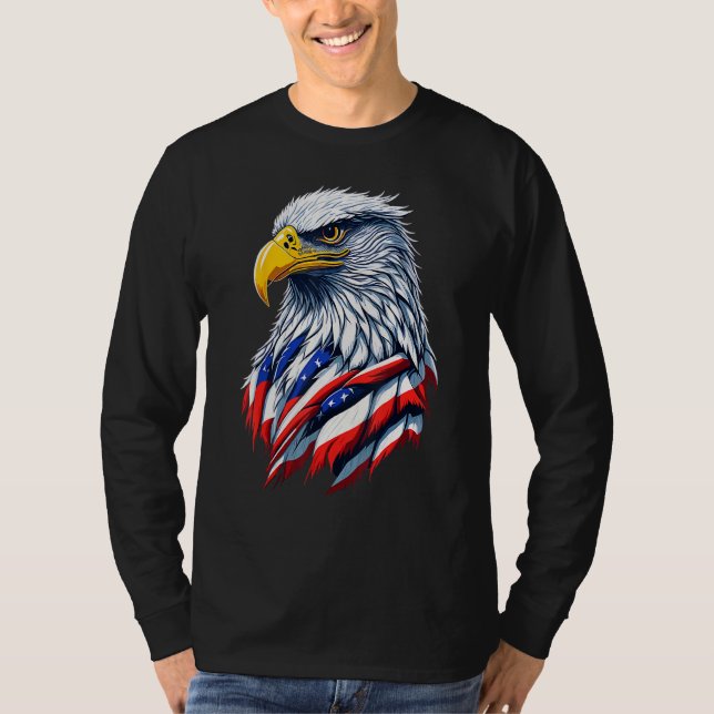 4th Of July Bald Eagle American US Flag Country 4t T Shirt (Framsida)