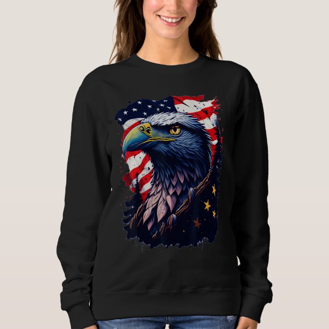 4th Of July Bald Eagle American US Flag Country 4t T Shirt (Framsida)