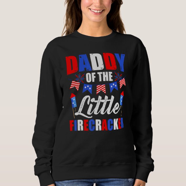 4th Of July Birthday Dad Daddy Of The Little Firec T Shirt (Framsida)