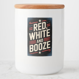 4th of July Booze Party | Red White and Booze Mat Etikett