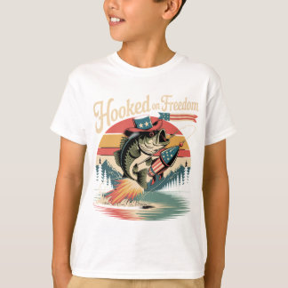 4th of July Cowboy Bass Shirt T