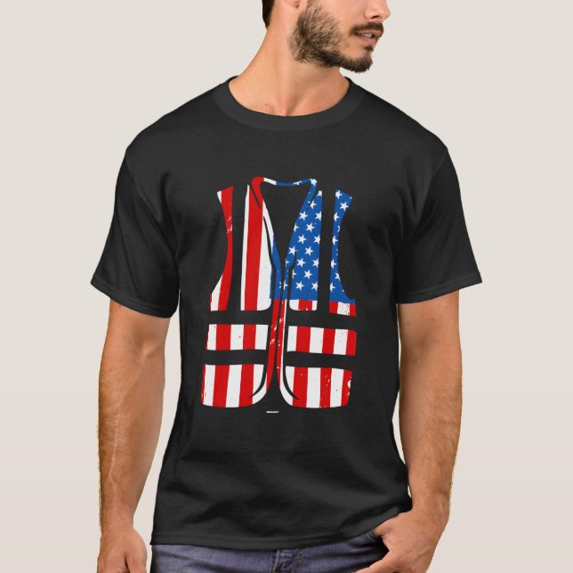 4Th Of July Coworker Swagazon Associate Usa Safety T Shirt (Framsida)