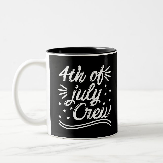 4th Of July Crew Två-Tonad Mugg (Vänster)