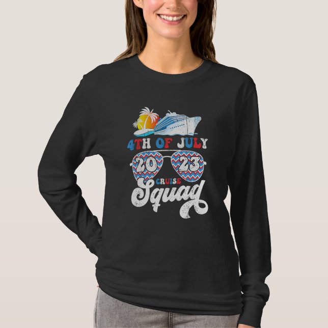 4th Of July Cruise Squad 2023 Patriotic American F T Shirt (Framsida)