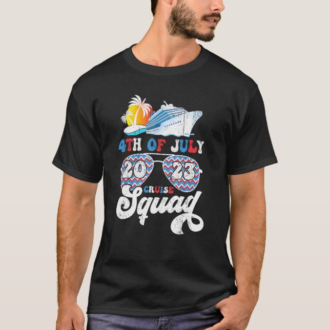 4th Of July Cruise Squad 2023 Patriotic American F T Shirt (Framsida)