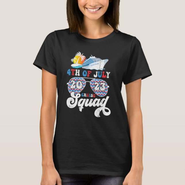 4th Of July Cruise Squad 2023 Patriotic American F T Shirt (Framsida)