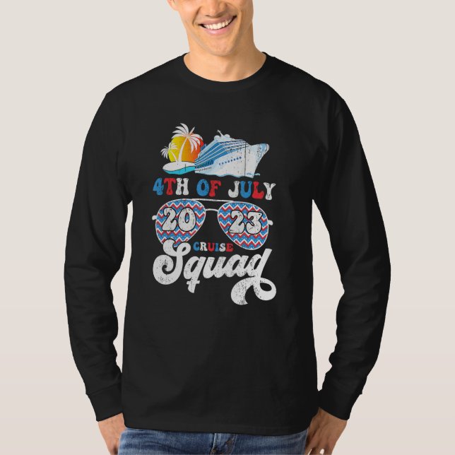4th Of July Cruise Squad 2023 Patriotic American F T Shirt (Framsida)
