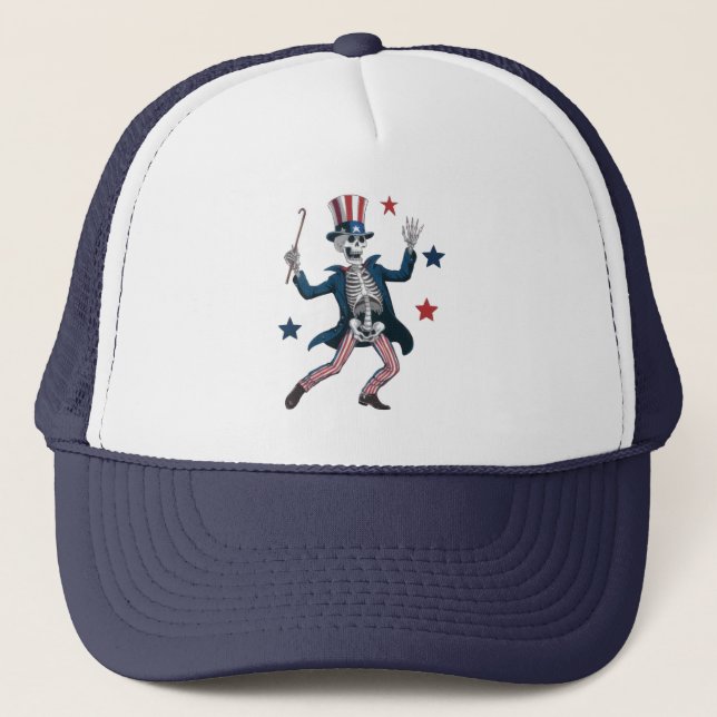 4th of July Dancing Skeleton Hat Keps (Framsida)