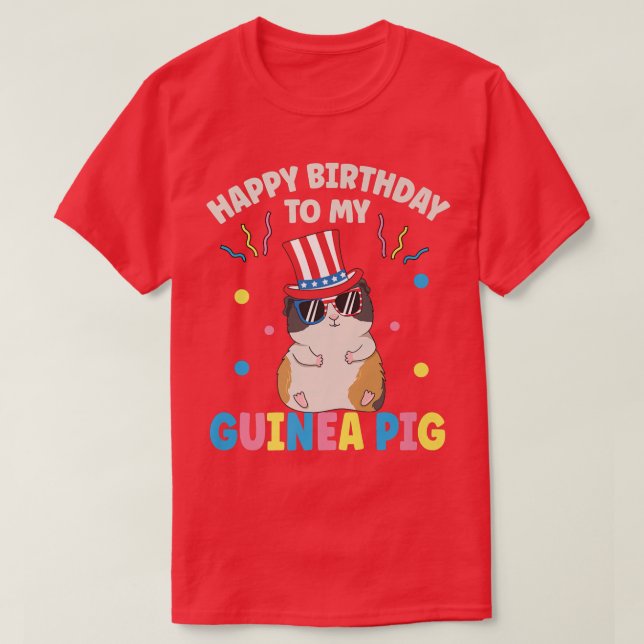 4th of July Design for a Patriotic Guinea Pig owne T Shirt (Design framsida)