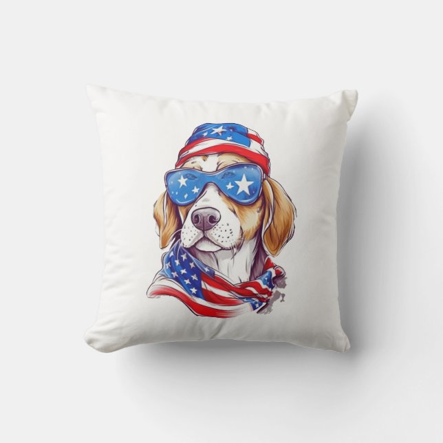 4th Of July Dog Sublimation-66361 Kudde (Framsida)