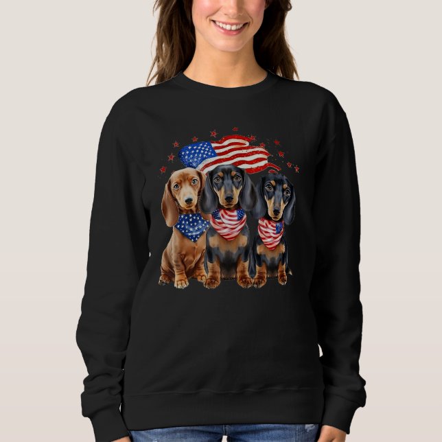 4th Of July Dog T Shirt (Framsida)