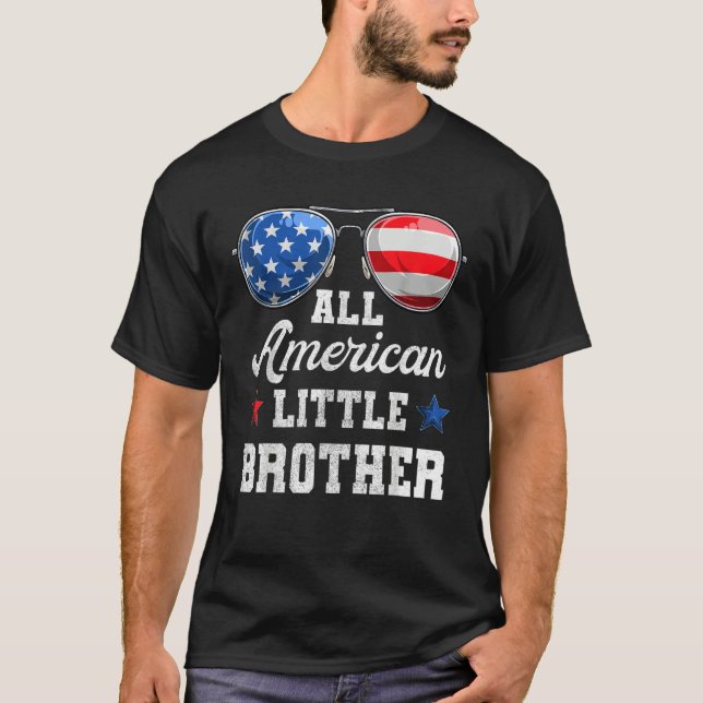 4th Of July Family Matching  American Little Broth T Shirt (Framsida)