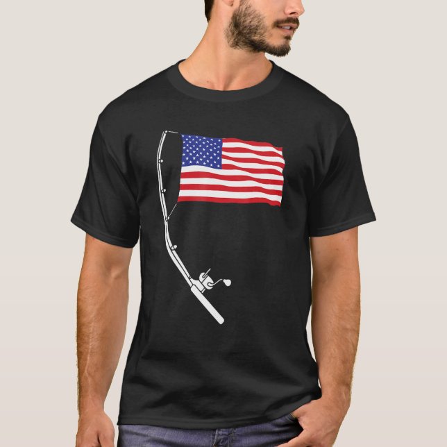 4th Of July Fishing Patirotic Fisherman Military V T Shirt (Framsida)