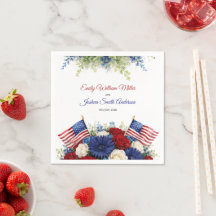 4th of July Flowers and Flag Wedding