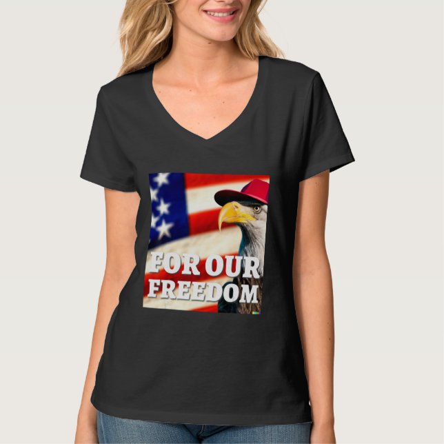 4th of July freedom symbol T Shirt (Framsida)
