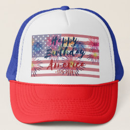4th of July Happy Birthday America USA 250th Keps