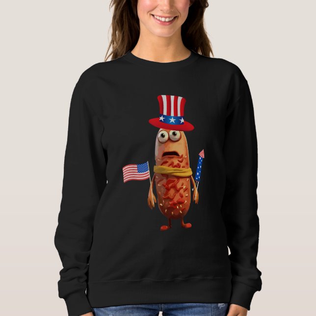 4th of July Hot Dog Hotdog 4th of July Independenc T Shirt (Framsida)