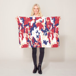 4th of July, Independence day, Camouflage Beige Fleecefilt