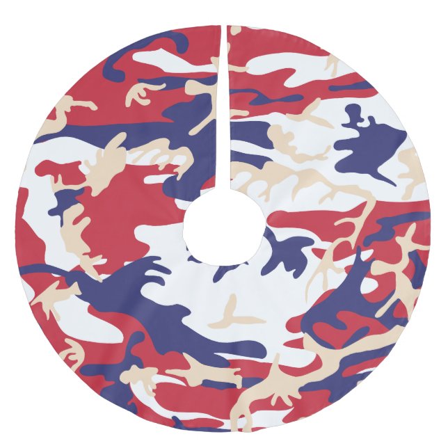 4th of July, Independence day, Camouflage Beige Julgransmatta Borstad Polyester (Framsidan)