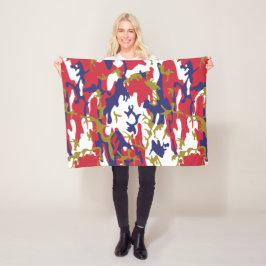 4th of July, Independence day, Camouflage Gold Fleecefilt