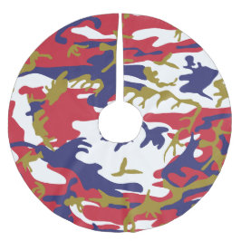 4th of July, Independence day, Camouflage Gold Julgransmatta Borstad Polyester