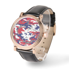 4th of July, Independence day, Camouflage Gray Armbandsur