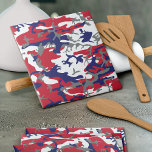 4th of July, Independence day, Camouflage Gray Kakelplatta<br><div class="desc">Elegant,  stylish and sophisticated camouflage pattern in blue red and white color. Modern and trendy gift,  perfect for the 4th of July and Independence day.</div>