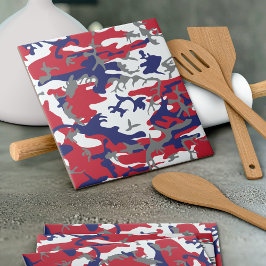 4th of July, Independence day, Camouflage Gray Kakelplatta