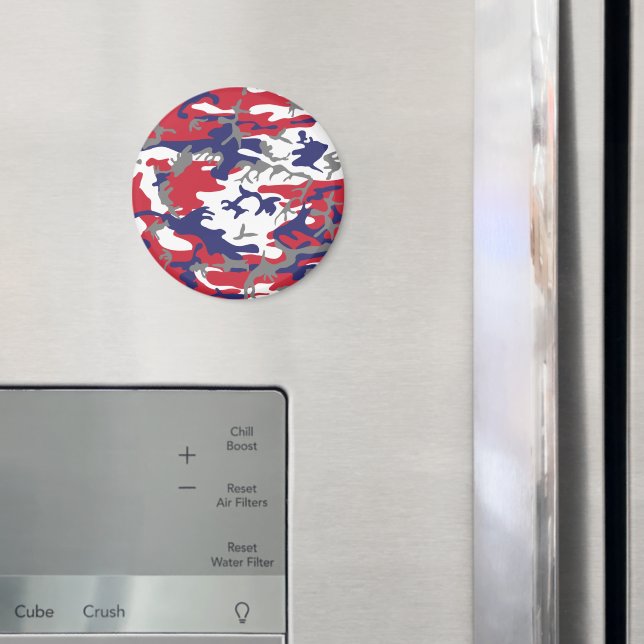 4th of July, Independence day, Camouflage Gray Magnet (In Situ (Fridge))
