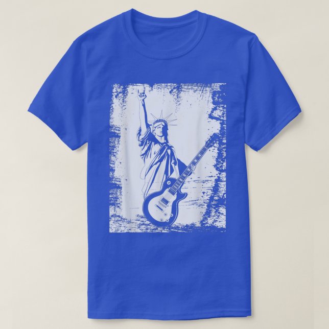 4th of July Independence Day Statue of Liberty Gui T Shirt (Design framsida)