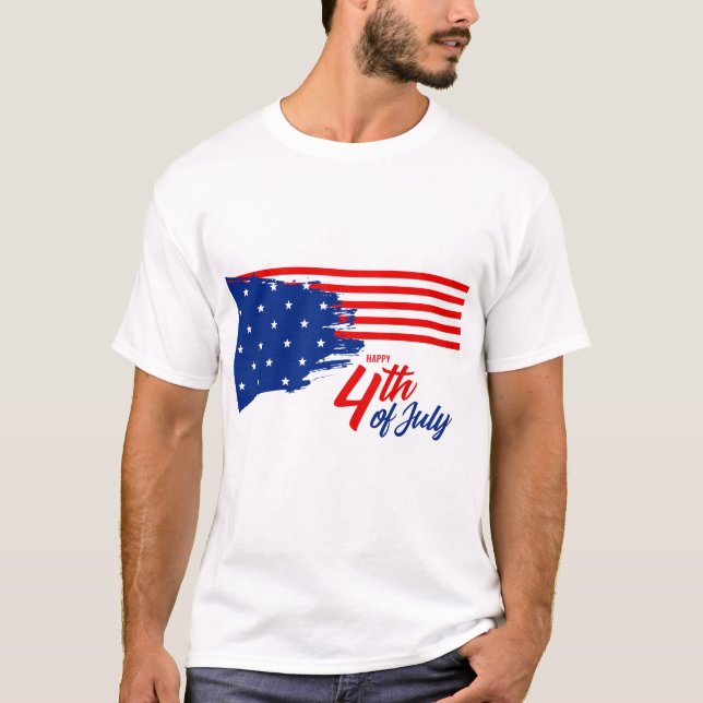 4th of July - Independence Day T Shirt (Framsida)