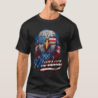 4th of July Merica Eagle USA Flag American Indepen T Shirt