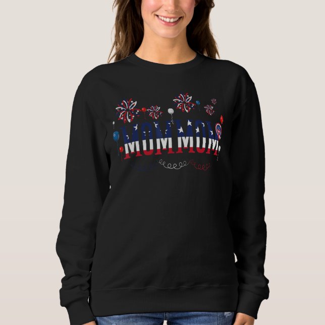 4th Of July Mommom Grandma Grandmother American Fl T Shirt (Framsida)
