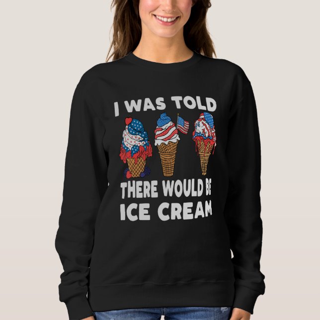 4th Of July Patriotic American Ice Cream Cone T Shirt (Framsida)