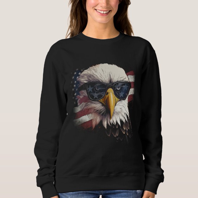 4th of July Patriotic  Bald Eagle  July 4th T Shirt (Framsida)
