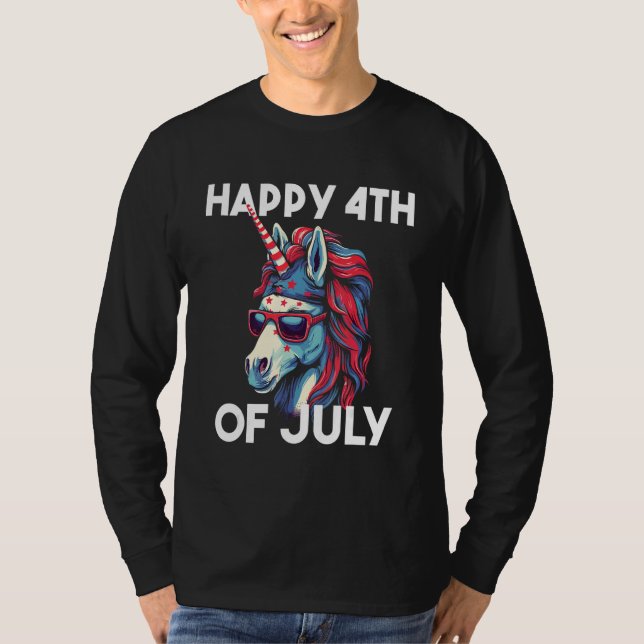 4th of July Patriotic USA American Independence T Shirt (Framsida)
