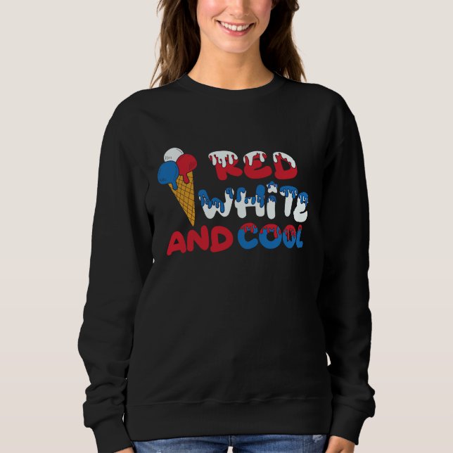 4th Of July Red White And Cool American Patriotic  T Shirt (Framsida)