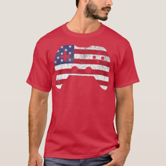 4th Of July T  Video Game Gamer Kids Boys Men USA  Shirt