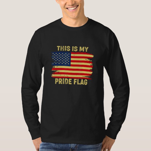 4th of July This Is My Pride Flag USA American Pat T Shirt (Framsida)