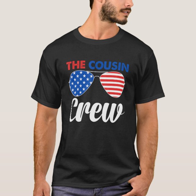 4th Of July Us Flag Popsicl The Cousin Crew T Shirt (Framsida)
