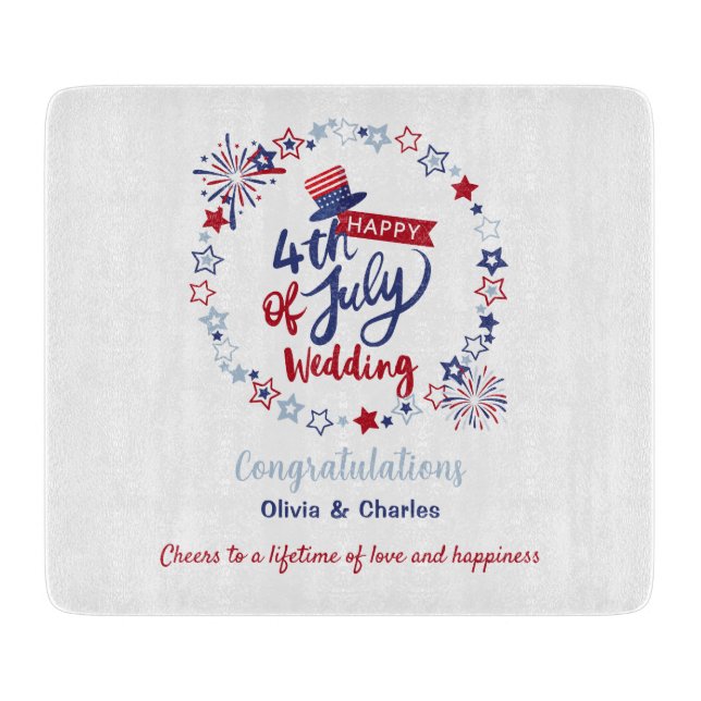 4th of July Wedding | Personalized Bride & Groom  (Framsidan)