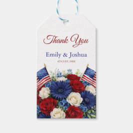 4th of July Wedding Thank You Presentetikett