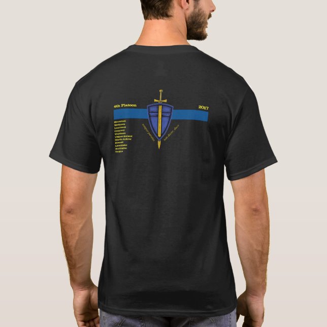 4th Pluton med avdelningar T Shirt (Baksida)